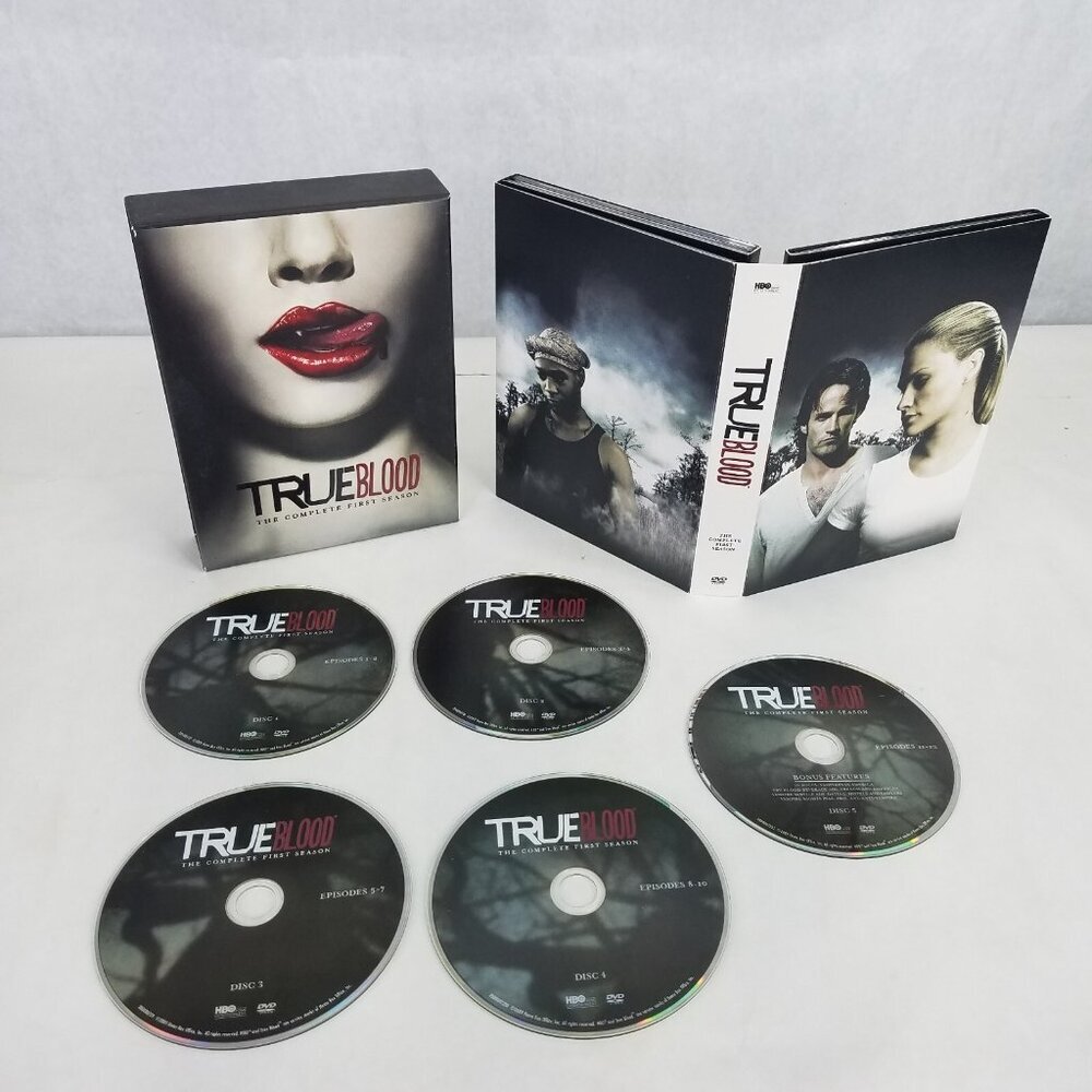 HBO True Blood - The Complete First 1st 1 Season (DVD, 2009, 5-Disc Set) Vampire